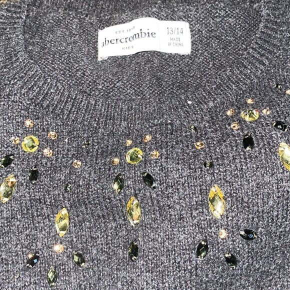 ✨HP✨Abercrombie Kids Girl Aztec Jewelled Sweater Dress✨ - Picture 3 of 3